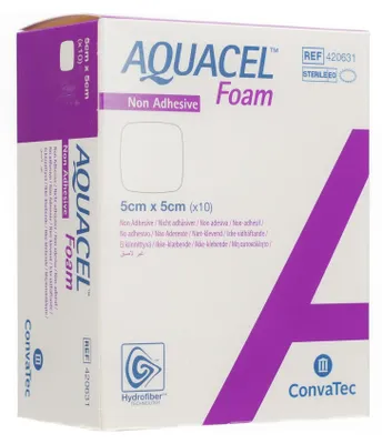 Image de AQUACEL Foam non-adhésif 5x5cm, 10 pc VER