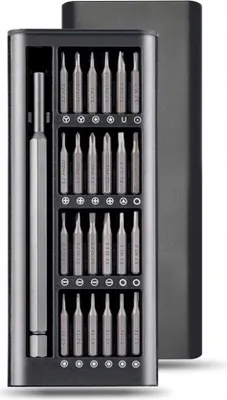 Produktbild von 25-in-1 Präzisionsschraubendreher-Set in einem aufklappbaren Koffer