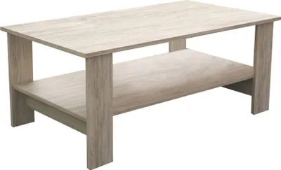 Immagine prodotto di Milani Home - tavolino da salotto moderno 100 x 55 x 41 cm, effetto legno chiaro