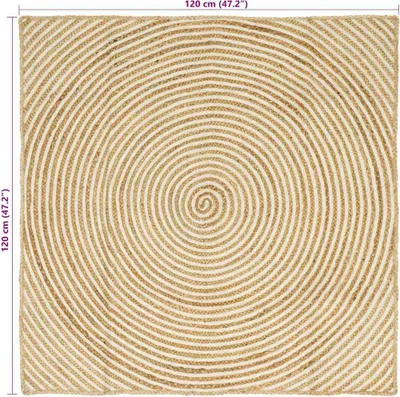 Immagine prodotto di vidaXL Tappeti per zona Bianco 120 x 120 cm Juta