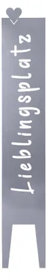 Produktbild von UNUS Gartenstecker Metallschild Lieblingsplatz Silber 115cm