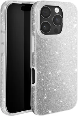 Obrázek produktu pro Avizar, Třpytivé pouzdro na mobilní telefon iPhone 16 Pro Max - Ultratenké a nárazuvzdorné, stříbrné