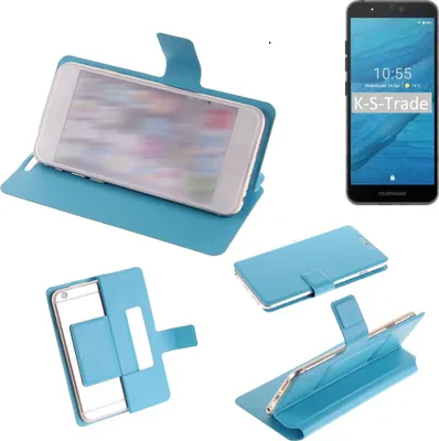 Produktbild von K-S-Trade Schutzhülle Handyhülle kompatibel mit Fairphone Fairphone 3 Flip cover Handy case Smartphone Klapphülle blau