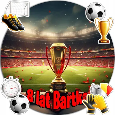 Obrázok produktu pre DEKORÁCIA NA TORTU – 20 cm – FUTBALOVÁ MOTÍV + MENO (15 cm, 18 cm)