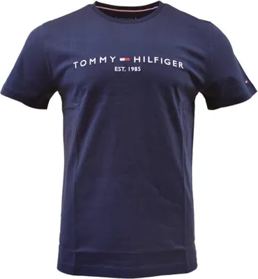 Produktbild von Tommy Hilfiger Herren Kurzarm-T-Shirt Core Tommy Logo Rundhalsausschnitt Gr.L