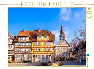 Produktbild von CALVENDO Puzzle Allendorf, Marktplatz mit historischem Rathaus | 1000 Teile Lege-Größe 64x48cm Foto-Puzzle für glückliche Stunden
