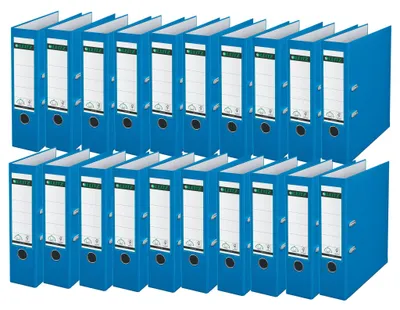 Image de Classeur A4 plastique 180Grad 80mm bleu clair paquet de 20