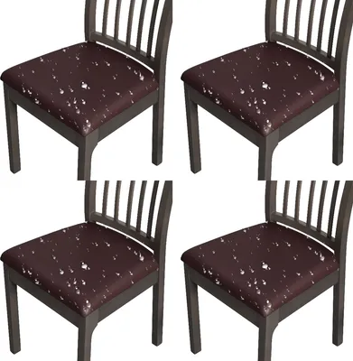 Produktbild von BESTCOVERS 100% Wasserdicht und öldicht Kunstleder Leder Polyurethan Sitzbezug Stuhlbezug Stuhlhusse Stretch Universell 4 Stück