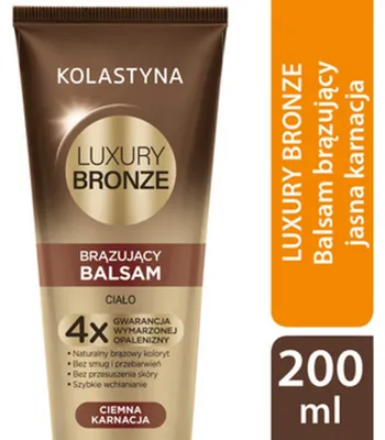 Zdjęcie produktu dla Kolastyna Luxury Bronze Balsam brązujący do ciała ciemna karnacja 200ml