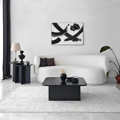Produktbild von Skye Decor, Blues - Black, Couchtisch-Set, 100 % MELAMINBESCHICHTETE SPANPLATTEN, Schwarz, 40 x 40 x 50 cm