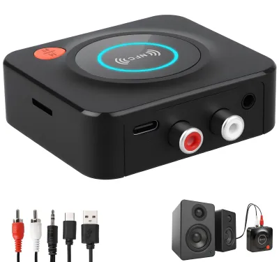Imagen del producto de Receptor HiFi Bluetooth 5.1 para estéreo, adaptador de audio RCA inalámbrico