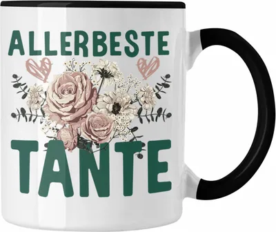 Produktbild von Trendation - Beste Tante der Welt Geschenk Tasse mit Spruch Kaffeetasse für Allerbeste Tante (Schwarz)