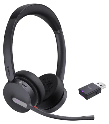 Zdjęcie produktu dla Yealink WH64 Hybrid Dual Teams, Bezprzewodowy, 20 - 20000 Hz, Biuro/centrum telefoniczne, 331 g, Zestaw słuchawkowy, Czarny