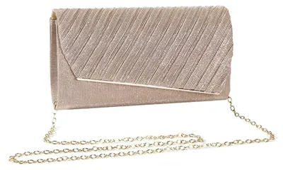 Immagine prodotto di BKEPDY: Pochette da sera scintillante in twill per donna, con catena removibile