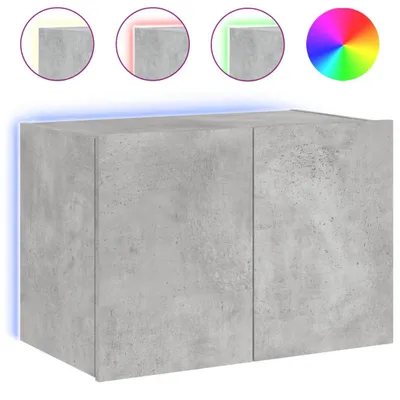 Produktbild von vidaXL TV-Wandschrank mit LED-Leuchten Betongrau 60x35x41 cm