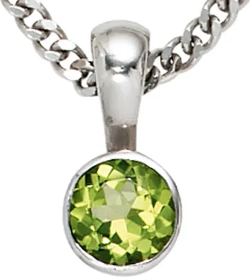 Produktbild von JOBO Anhänger 925 Sterling Silber rhodiniert 1 Peridot grün