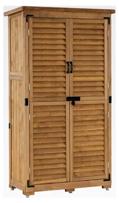 Produktbild von MCombo Gartenschrank Geräteschuppen Werkzeugschrank Outdoor-Schrank Gartenbox aus Holz Natur, 47 X 87 X 160 cm