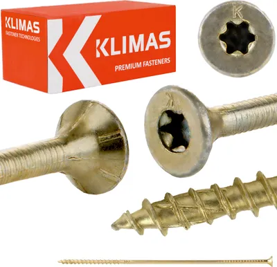 Obrázok produktu pre Klimas skrutky do dreva žlté 6x240 - 100 ks.