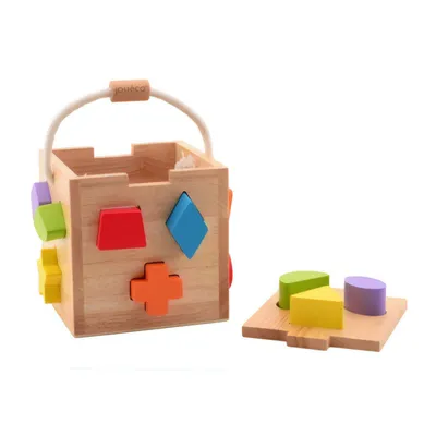 Produktbild von Jouéco Holz Formenbox Lernspielzeug mehrfarbig