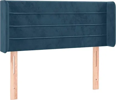 Produktbild von vidaXL Kopfteil mit Ohren Dunkelblau 83x16x78/88 cm Samt