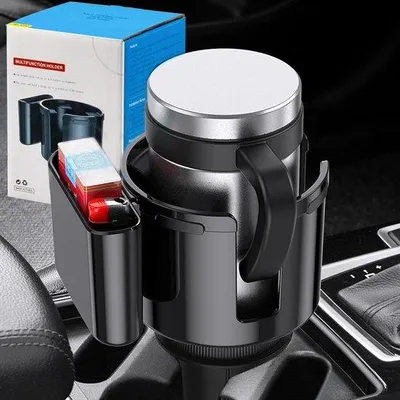 Produktbild von Famanu Becherhalter für Auto - Multifunktional mit Handyhalterung und verstellbarem Fuß