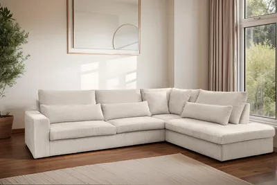 Produktbild von Kaiser Möbel Ecksofa SVEN in L-Form für das Wohnzimmer, Stoff Poso Beige Rechts
