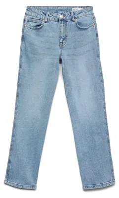 Produktbild von VERO MODA Female Straight-Fit VMAMARA Mid Rise Gerade geschnitten Jeans – Größe 25W / 30L, Light Blue Denim