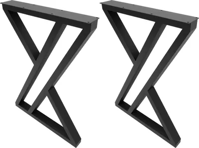 Produktbild von 2er-Set Tischbeine - Haarnadelbeine aus Eisen - Klappbar - Schwerlast - Für DIY Schreibtisch & Couchtisch - Industrieller Stil