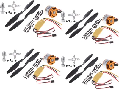 Produktbild von 4pcs A2212 1000kV Aussenl?ufer Motor + 4pcs HP 30A ESC + 4paar 1045 Prop (B) Quad-Rotor