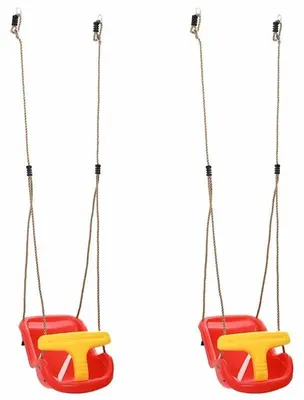 Produktbild von Babyschaukel - Indoor und Outdoor Hängeschaukel - Stoffsitz - Montage erforderlich - 36×43×42 cm - Armeegrün