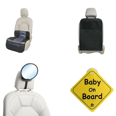 Produktbild von A3 Baby & Kids 4-tlg. Baby-Autozubehör-Set Schwarz