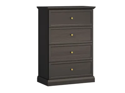Produktbild von AX LIVING Kommode Schmal Levantos K4S – 75,5 cm, Schwarz Grafit