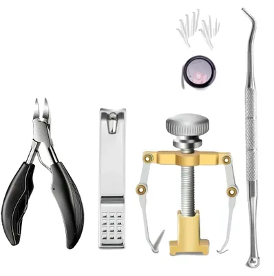 Image de Outil pour traiter les ongles incarnés, coupe précise, conception ergonomique, kit complet (104 pièces)