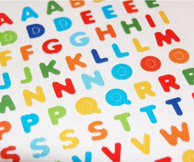 Produktbild von 80 Sticker - Alphabet - Mehrfarbig - 0,7 cm