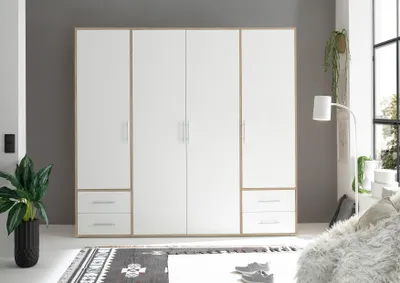 Produktbild von Pol Power Valencia Kleiderschrank Laminat 4 Türen 206x195x60 cm
