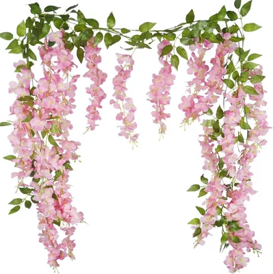 Zdjęcie produktu dla Sztuczna Wisteria girlanda 180 cm, 2 szt., różowa, jedwab, na przyjęcie