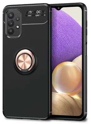 Obrázok produktu pre NALIA Krúžkové puzdro na mobilný telefón pre Samsung Galaxy A32 5G, silikónový kryt 360° držiak Rose Gold