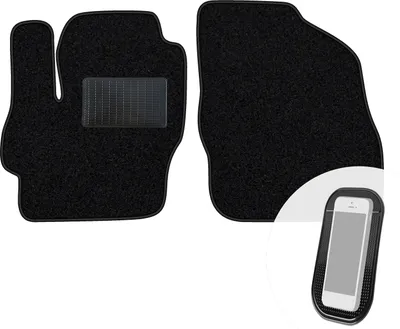 Produktbild von moto-MOLTICO Vorne Fußmatten Auto Velours Autoteppiche Schwarz Automatten Set 2-teilig passend für Mazda 3 II 2009-2013