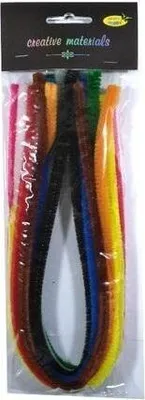Image de Fils de chenille colorés 9mmx50cm 10pcs