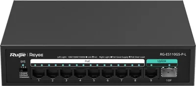 Immagine prodotto di Switch Reyee PoE Unmanaged Desktop 8x RJ45 Gigabit PoE + 1x Uplink RJ45 + 1x Uplink SFP