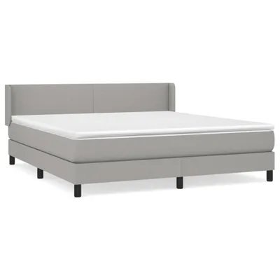 Produktbild von vidaXL Boxspringbett mit Matratze Hellgrau 180x200 cm Stoff