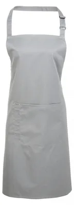 Produktbild von Premier Workwear PR154 | Colours Bib Apron With Pocket - 72 x 86 cm - Waschbar bis 60 - Farbe: Pale Grey(Silver) (ca. Pantone 428) - Größe: 72 x 86 cm
