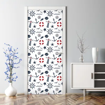 Produktbild von Dekorative Türdekoration selbstklebend Klebefolie Tür Tattoo Aufkleber Grau Kariert 70 x 200 cm
