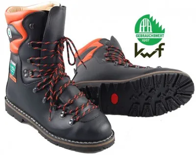 Produktbild von Treemme Leder-Forststiefel S3 mit Schnittschutz, Grösse:45, Farbe:Schwarz-Orange