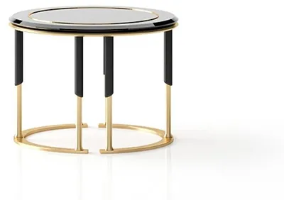 Immagine prodotto di Tavolino in vetro nero moderno ed elegante