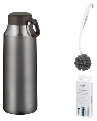 Zdjęcie produktu dla alfi CITY TEA BOTTLE Isolierkanne – Vorteilsset mit Reinigungsbürste CLEAN FIX 30 cm + CLEAN TABS (20 Stück)