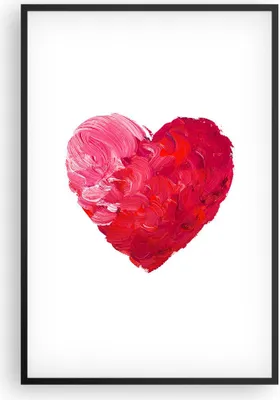 Produktbild von Gerahmtes Poster - Schwarzer Rahmen - Rot Herz Aquarell - 61x91,5 cm - Wand Bild - Wanddeko - Wandbilder - Kunstposter - Wandposter - Bilderrahmen - Bilder - Kunstdruck - Wandbild - P2BPA61x91-4158