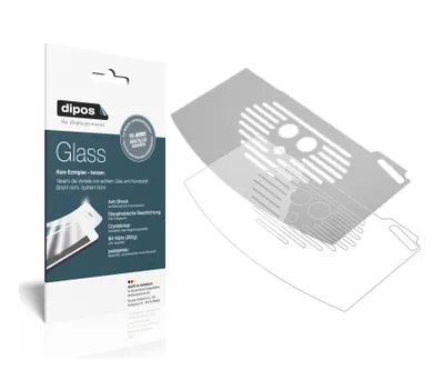 Produktbild von 1x Schutzfolie für De Longhi Magnifica 03.120 Tropfblech - Anti-Shock 9H Folie dipos Glass Kunststoffglas