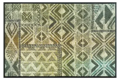 Produktbild von Floornovo Schmutzfangmatte Trend Design - 75 cm x 50 cm - Wüstenornament - waschbare Fußmatte Innen und übderdachte Außenbereiche