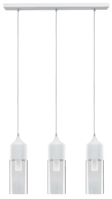 Produktbild von Paulmann Neordic Vanja Pendelleuchte max.3x20W E27 Weiß matt/Klar 230V Glas/Metall